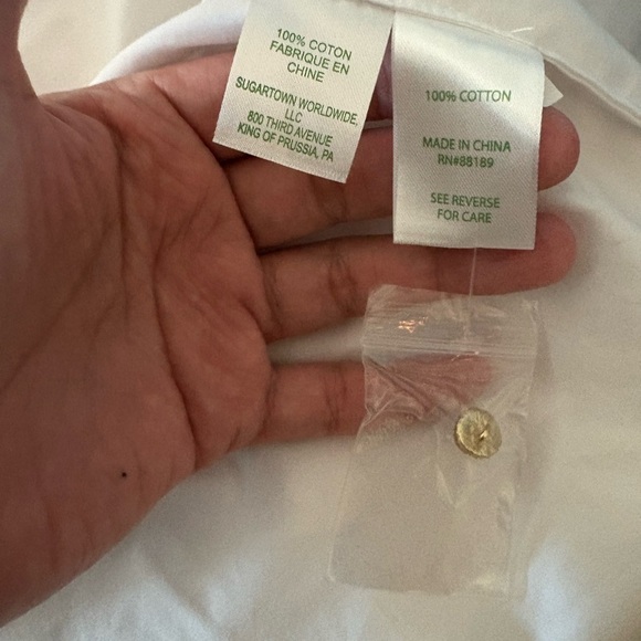 Lilly Pulitzer Judith top white button up size m - Picture 2 of 4